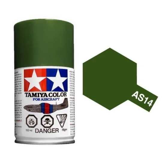 86514-Peinture bombe Vert Olive USAF AS14 Tamiya - 86514