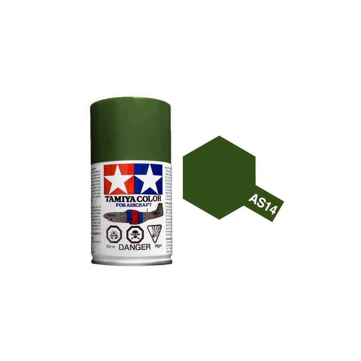 Peinture bombe Vert Olive USAF AS14 Tamiya Tamiya 86514 - 1