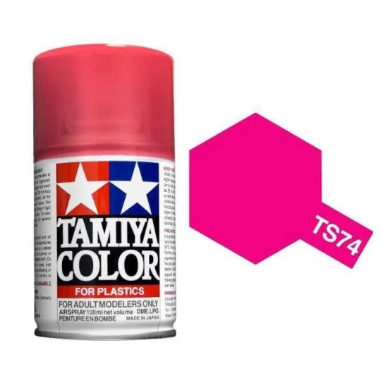85074-Peinture bombe Rouge translucide TS74 Tamiya - 85074