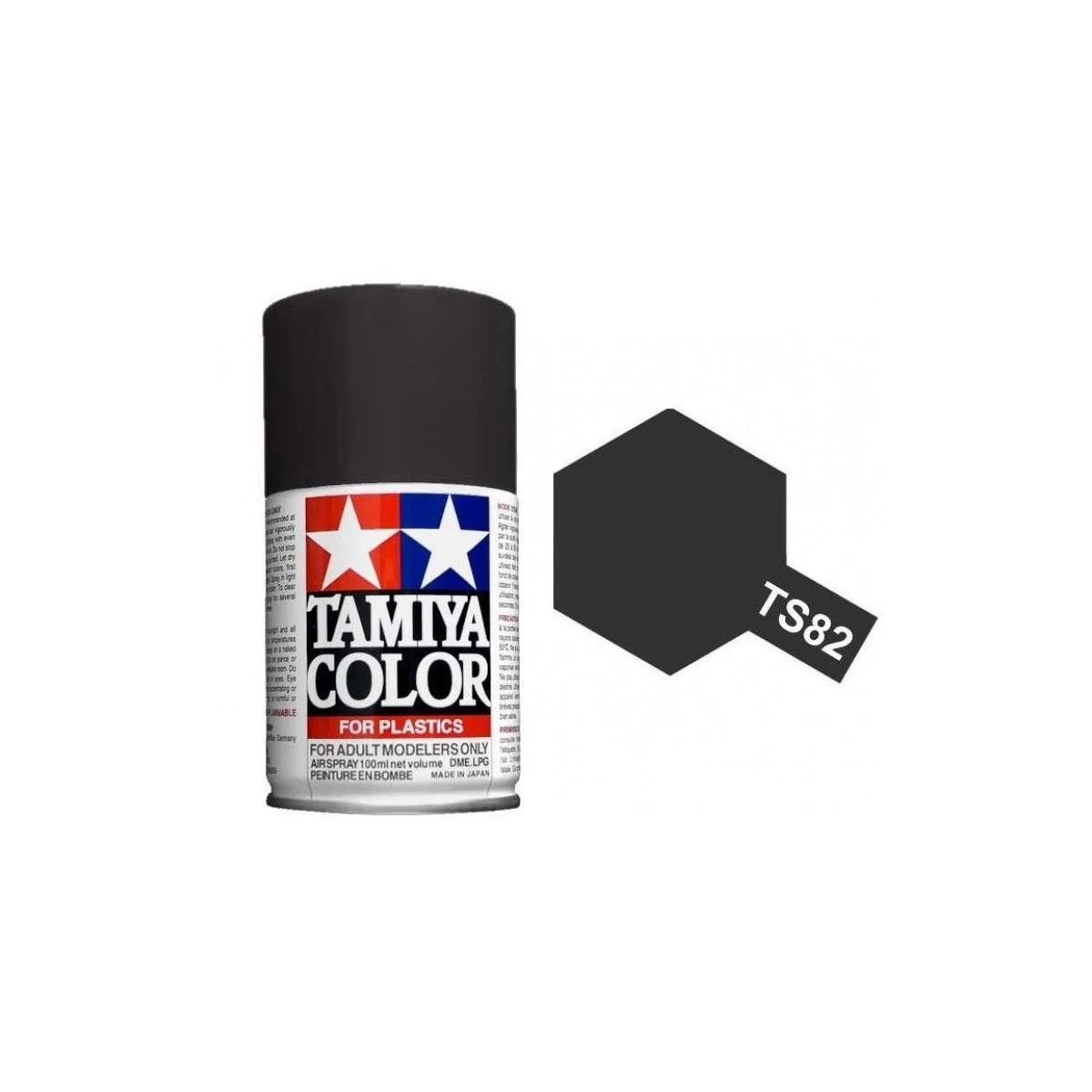 Peinture bombe Noir Caoutchouc mat TS82 Tamiya Tamiya 85082 - 1