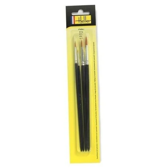 HEL-9901-Set de 4 pinceaux n° 3/0 - 3 - 6 - 10 Heller