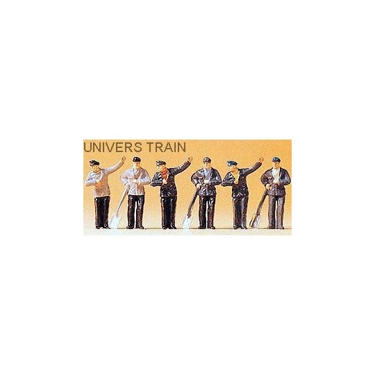 Preiser_14014-Preiser 14014 Figures, Steam Locomotive Personnel