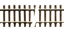Rocoline 42406 Rigid straight rail with wooden sleepers and rail jo...