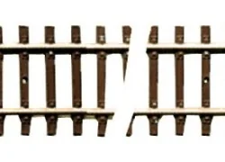 Rocoline 42406 Rigid straight rail G4 wooden sleeper with rail join...