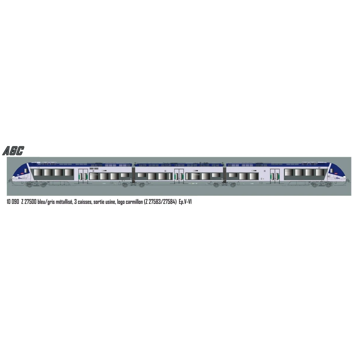 LS Models 10090S AGC Z 27583 Railcar, Factory Direct, Carmillon Log...