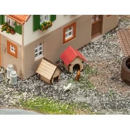 Faller 180309 Model Kit, Dog Kennels - Faller - Faller_180309