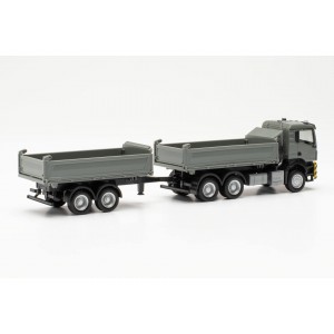 Herpa 316255 Camion benne MAN TGS NN, gris/jaune Herpa Herpa_316255 - 2