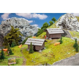 Faller 130636 Maquette, Set de 2 Granges à foin Faller Faller_130636 - 1