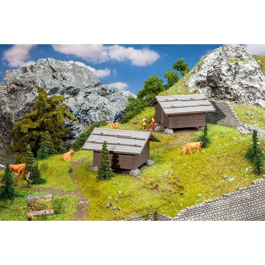 Faller 130636 Maquette, Set de 2 Granges à foin Faller Faller_130636 - 1 FALLER_130636-Faller 130636 Maquette, Set de 2 Granges à foin