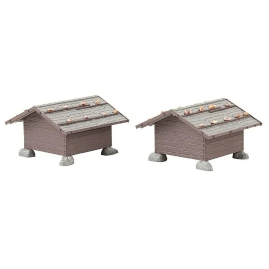 Faller 130636 Maquette, Set de 2 Granges à foin Faller Faller_130636 - 3 FALLER_130636-Faller 130636 Maquette, Set de 2 Granges à foin