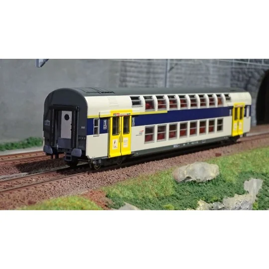 ViTrains 3214L Voiture voyageurs VB2N SNCF, livré Nord Pas de Calais, 1ère/2ème classe, Logo casquette, avec éclairage ViTrains ViTrains_3214L-ViTrains 3214L Voiture voyageurs VB2N SNCF, livré Nord Pas de Calais, 1ère/2ème classe, Logo casquette, avec éclairage