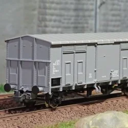 Roco 76600 Covered Wagon, FS, with sloping roofs - Roco - Roco_76600