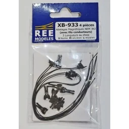 REE Modeles XB-933 Driver Coupling with NEM362 Magnet, 3 Sizes S/M/...