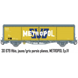 Ls Models 30679 Wagon EVS, Hbis, SNCF, jaune/gris parois planes, METROPOL Ls models Lsm_30679 - 3