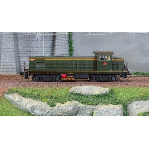 Ree Access JM007S Locomotive diesel 040 DE 532 Livrée d'origine, plaques en relief, SNCF, digitale sonore Ree Modeles JM-007.S -