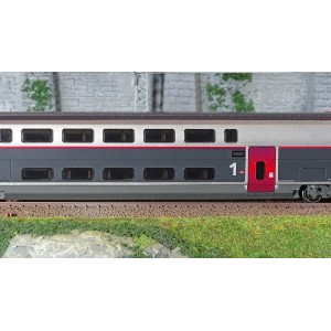 Jouef HJ3016 Set de 3 voitures intermédiaire TGV Duplex Carmillon, SNCF, 1ere classe et bar Jouef HJ3016 - 2