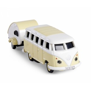 Bus Volkswagen T1 SambaBus + caravane 2.4GHz RTR 1/87 Carson  500504164 - 2