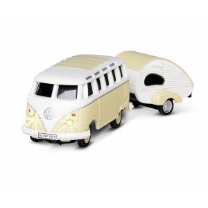 Bus Volkswagen T1 SambaBus + caravane 2.4GHz RTR 1/87 Carson  500504164 - 3