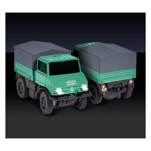 Mercedes Unimog U406 Forestier avec remorque 2.4GHz RTR 1/87 Carson  500504165 - 4