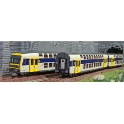 ViTrains 1124 Set of 3 SNCF VB2N passenger cars, Nord-Pas-de-Calais...