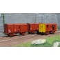 EPM_51.00.12-EPM 51.00.12 Set of 3 freight wagons, US vans, red UIC, red roof and chassis, SNCF, ep.V-VI