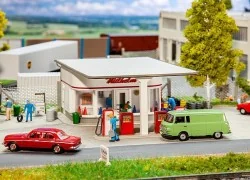 Faller 130590 Model Kit, 1950s Gas Station