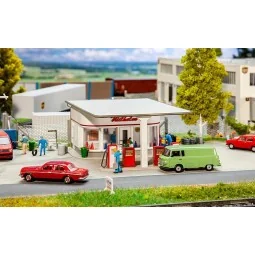 Faller 130590 Model Kit, 1950s Gas Station