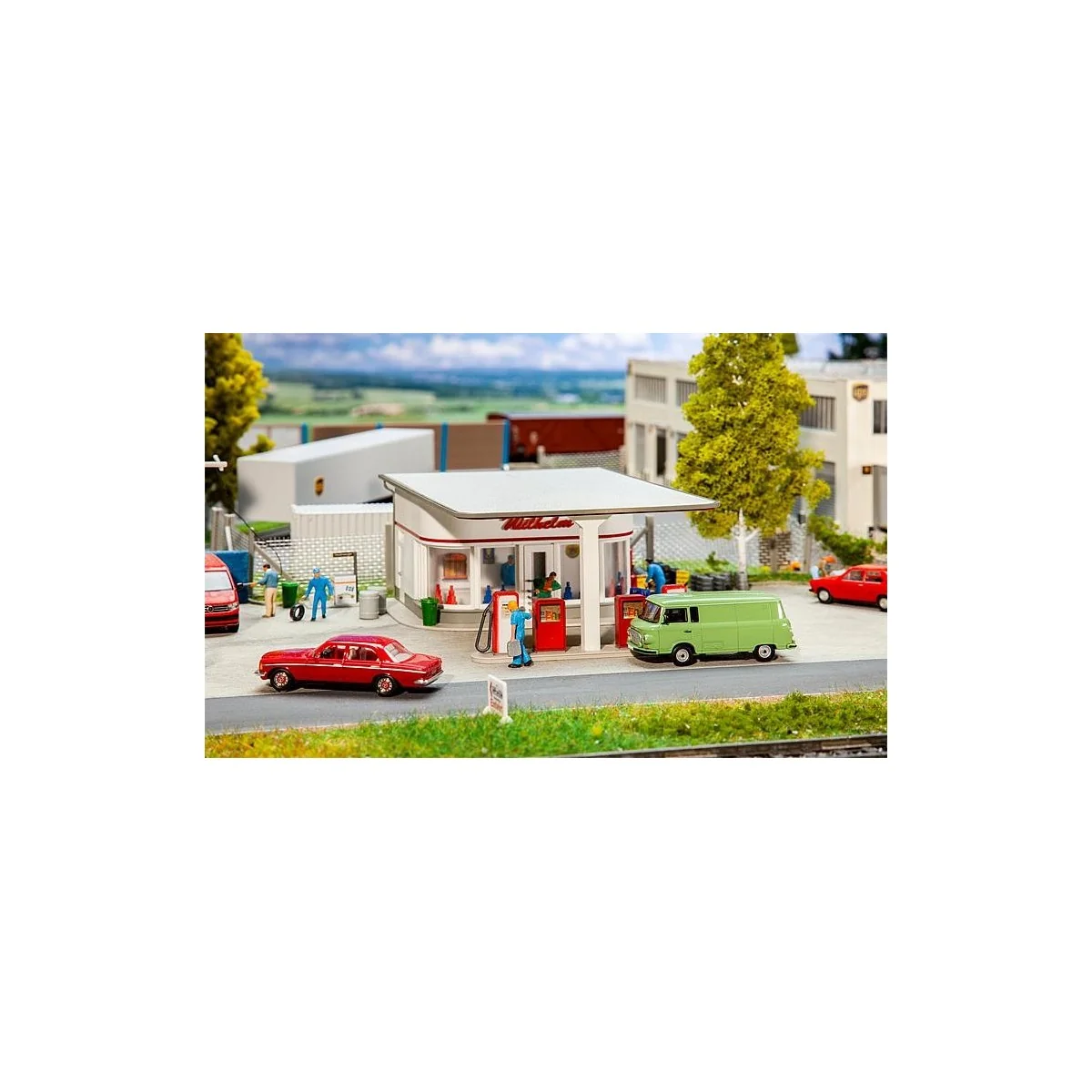 Faller 130590 Model Kit, 1950s Gas Station - FALLER_130590