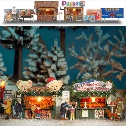 Busch 1060 Christmas Market Stalls (2p) - Busch - Busch_1060