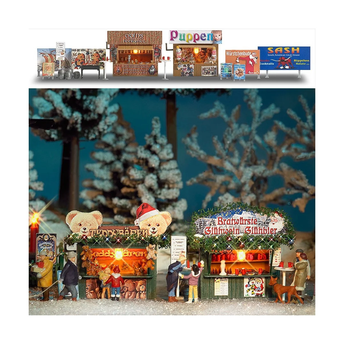 Busch 1060 Echoppes Marché de Nöel (2p) Busch Busch_1060 - 1