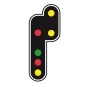 SR-RVJ-06 Wired signal 6 lights, Slowdown reminder, square, metal SR-RVJ-06-SR-RVJ-06 Wired signal 6 lights, Slowdown reminder, square, metal