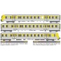 EPM_E_41.19.16-EPM 41.19.16 SNCF Regional Reversible Trainset, RRR Languedoc Roussillon, yellow/stainless steel, noodle logo, no. 313
