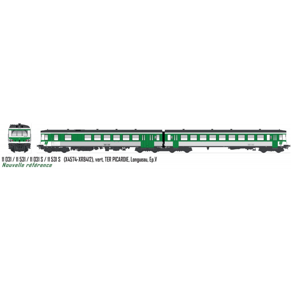 LS Models 11031S Autorail EAD X4574 - XR8412, vert, TER PICARDIE, Longueau, digital sonore Ls models Lsm_11031S - 1