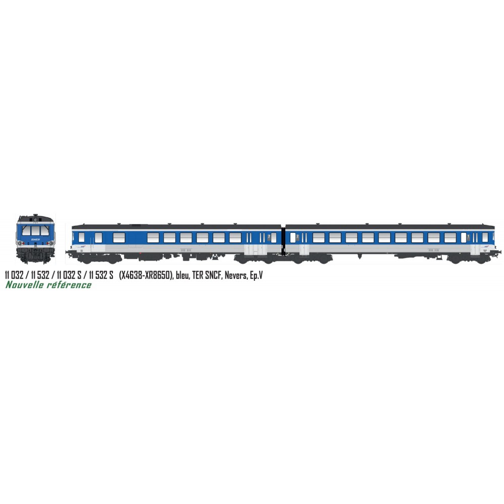 LS Models 11032S Autorail EAD X4638 - XR8650, bleu, TER SNCF, Nevers, digital sonore Ls models Lsm_11032S - 1