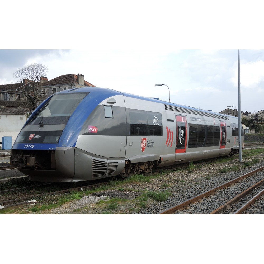 Jouef HJ2438S Autorail diesel X 73500, SNCF, Nouvelle Aquitaine (Bordeaux), digital sonore Jouef HJ2438S - 1