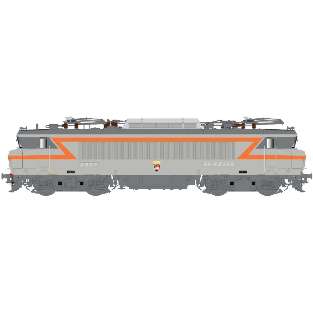 Ls Models 11107S Locomotive électrique BB 22344 SNCF, gris béton/orange, logo Nouille, Marseille, Digitale sonore Ls models Lsm_