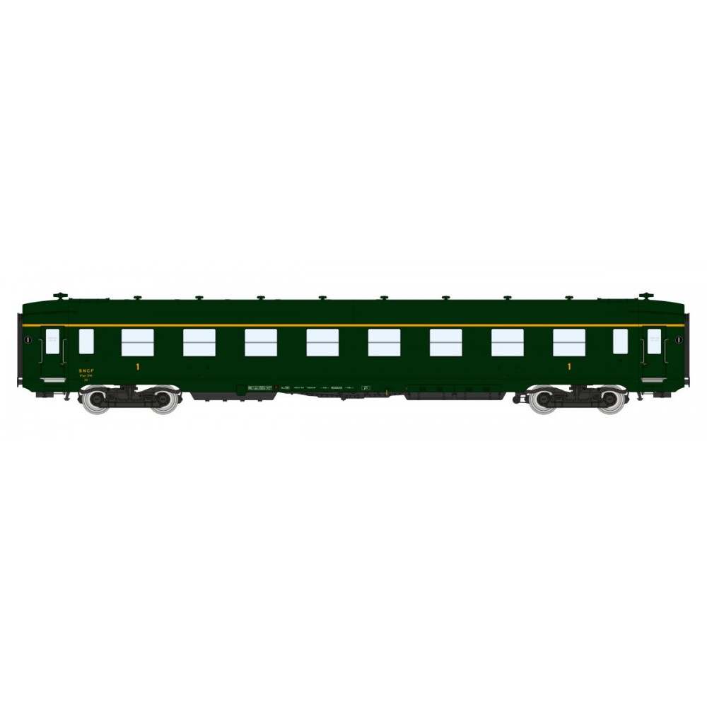 Ree Modeles VB391 Voiture voyageurs DEV AO courte, SNCF, A8 U53, vert 306, ep.III Ree Modeles VB-391 - 1