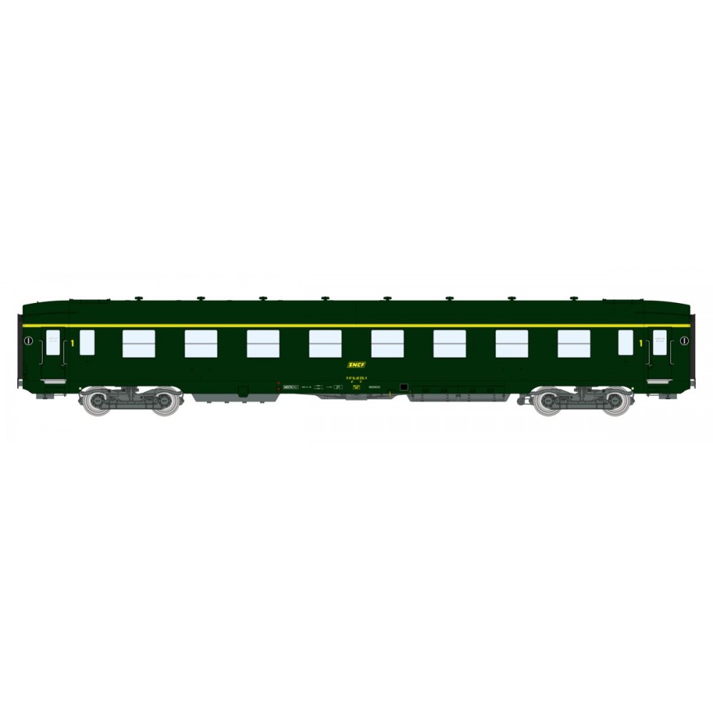 Ree Modeles VB394 Voiture voyageurs DEV AO courte, SNCF, A8 U53, vert 301, ep.IV Ree Modeles VB-394 - 1