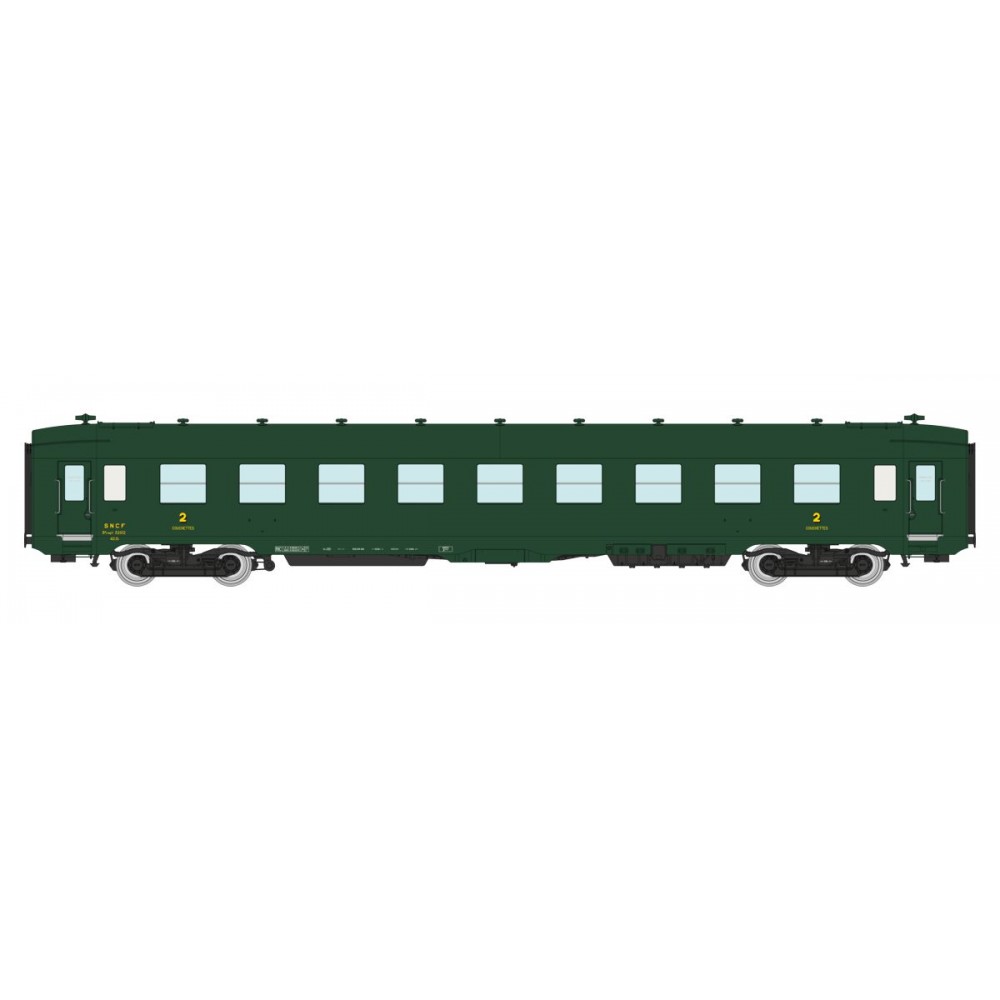 Ree Modeles VB400 Voiture voyageurs DEV AO Couchettes, SNCF, B9c9 myfi, vert 306, ep.III Ree Modeles VB-400 - 1