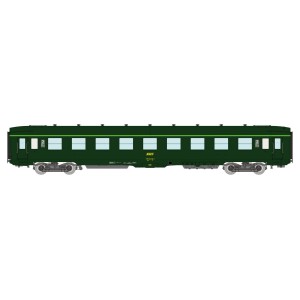 Ree Modeles VB407 Voiture voyageurs DEV AO Couchettes, SNCF, B9c9, Vert 301, logo encadré, cartouche Corail, ep.IV-V Ree Modeles