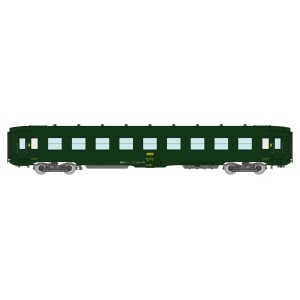 Ree Modeles VB406 Voiture voyageurs DEV AO Couchettes, SNCF, B9c9, Vert 301, logo encadré, ep.IV Ree Modeles VB-406 - 1