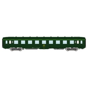 Ree Modeles VB408 Voiture voyageurs DEV AO Couchettes, SNCF, B9c9, Vert 301, logo encadré, cartouche Corail, ep.IV-V Ree Modeles