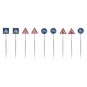 Arti_387.215-Artitec 387.215 Set of 9 traffic signs: pedestrian, bicycle, train