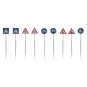 Artitec 387.215 Set of 9 traffic signs: pedestrian, bicycle, train Arti_387.215-Artitec 387.215 Set of 9 traffic signs: pedestrian, bicycle, train