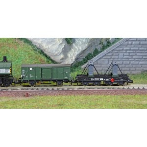 Fleischmann 5170004 Coffret de départ Locomotive à vapeur série 051 avec train-grue, DB, digital, échelle N Fleischmann Fle_5170