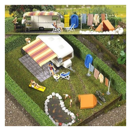 Busch 6023 Camping with caravan and accessories - Busch - Busch_6023 Busch_6023-Busch 6023 Camping with caravan and accessories - Busch_6023