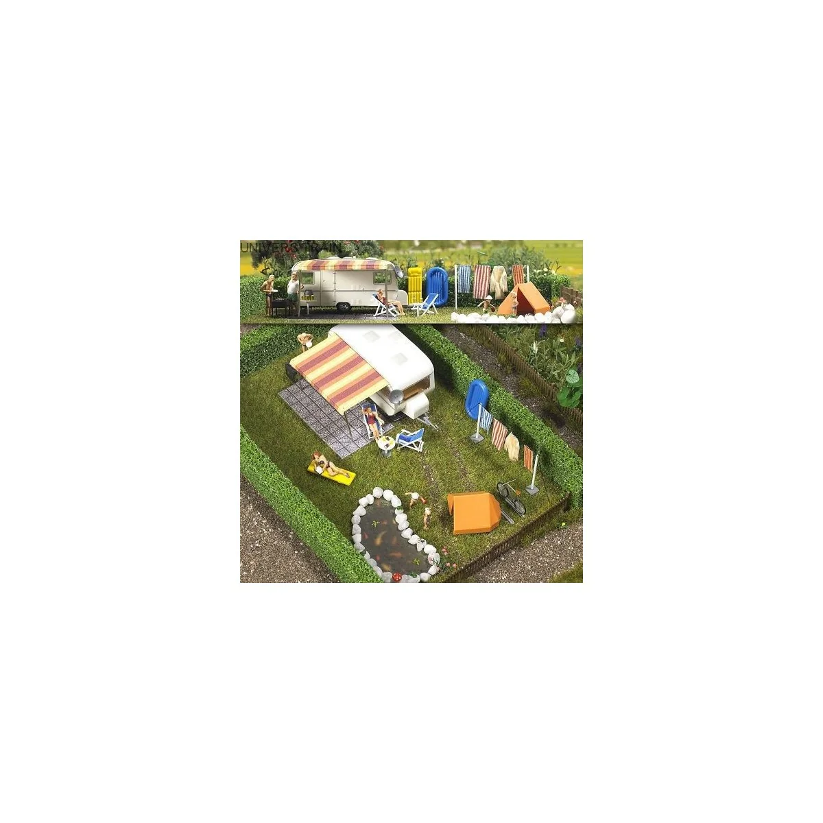 Busch 6023 Camping with caravan and accessories - Busch_6023 Busch 6023 Camping with caravan and accessories - Busch_6023