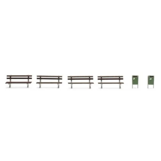 Artitec 387.244 Set de bancs de parc et poubelles Artitec Arti_387.244 - 1 Arti_387.244-Artitec 387.244 Set de bancs de parc et poubelles - Arti_387.244