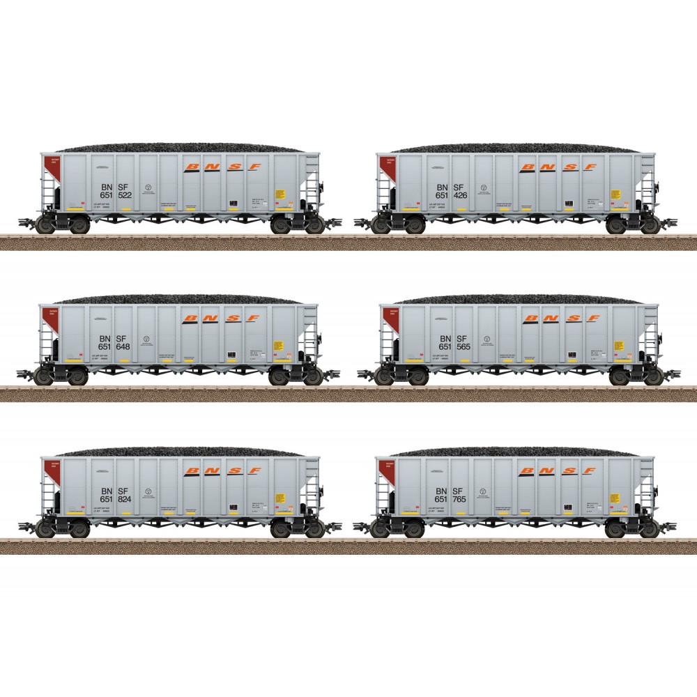 Trix 24911 Set de 6 wagons transport de charbon, "Hopper Cars", BNSF Trix Trix_24911 - 1