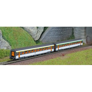 Azar V01-ORP1 Set de voitures Corail VTU, 1ère + 2ème classe, SNCF, échelle Z AZAR Models AZAR_V01-ORP1 - 1